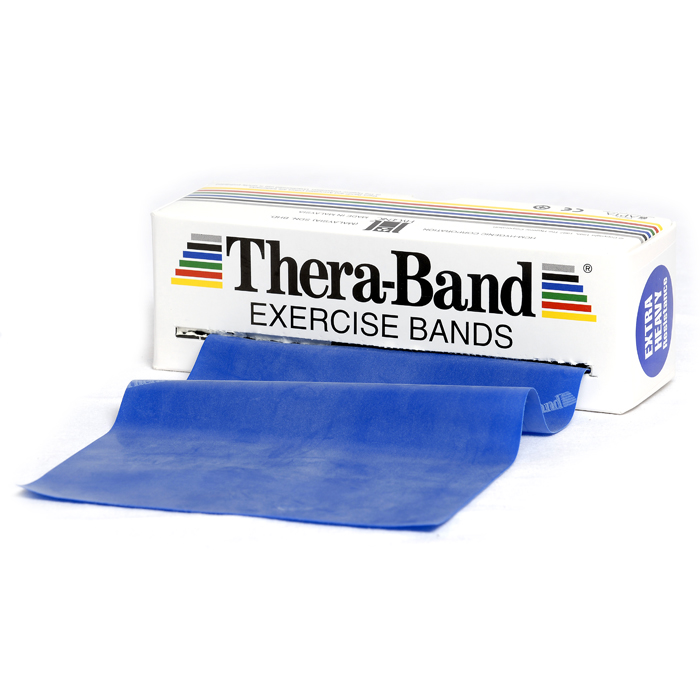 Oefenband Thera-band 5,50m x 15cm blauw op rol
