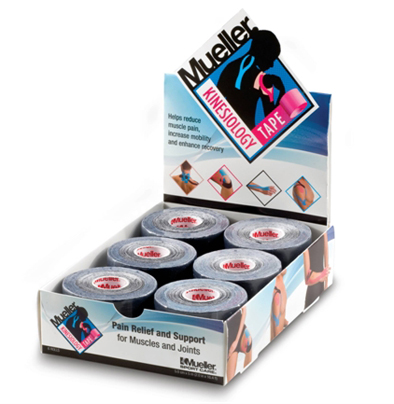 Kinesiotape: Mueller kinesiology zwart 5cm x 5m  6 rollen