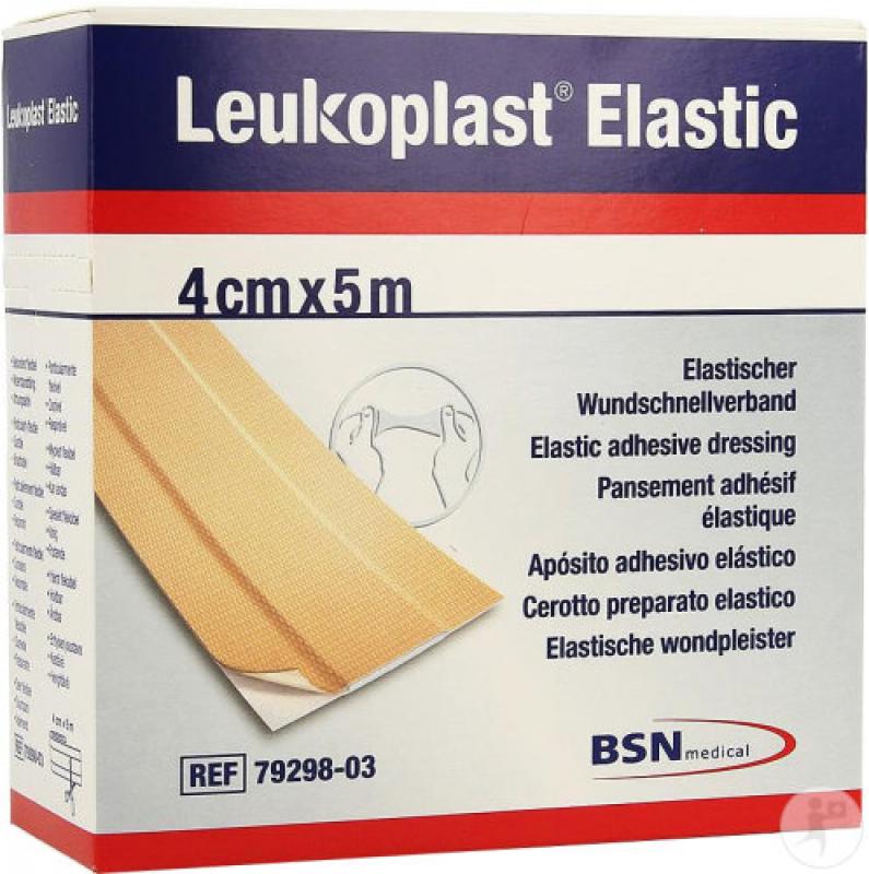 Wondpleister op rol -- Leukoplast Elastic- 4cm x 5m