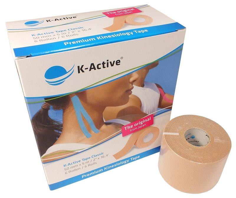 Kinesiotape: K-active original, 5cm x 5 m, beige, p--6