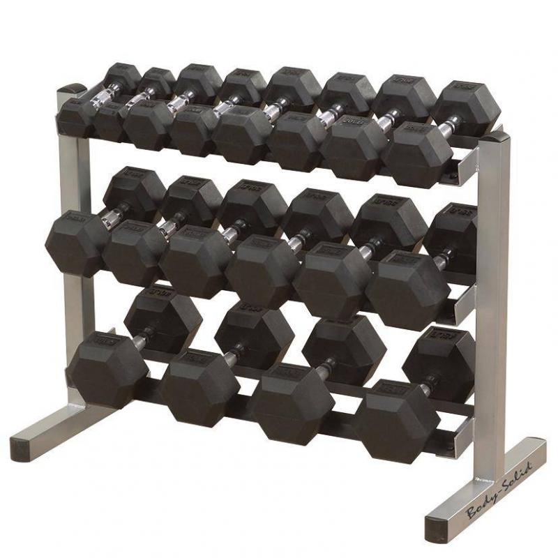  - Body Solid Hexagon Rubber Dumbbell – 2 kg – p--paar           