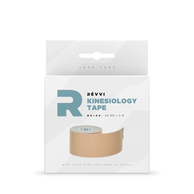 Revvi Kinesiology tape – beige – 50mm x 5m - 1 roll--box